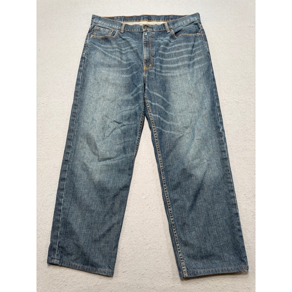 Levi's 550 Jeans Men's 42x32 Blue Medium Wash Denim Relaxed Fit Whiskered Cotton